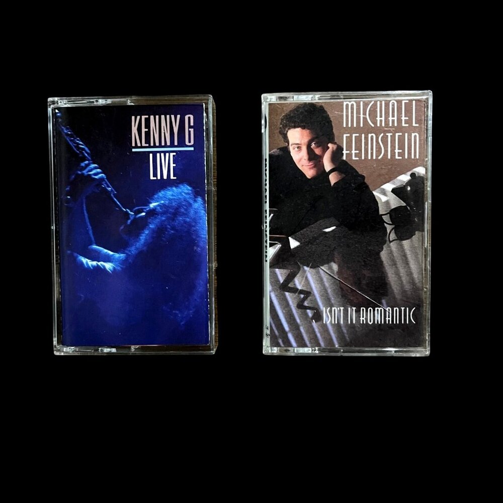 Kenny G "Live" & Michael Feinstein "Isnt It Romantic" Cassette Tapes Bundle